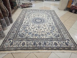 Álomszép hatalmas selyemkontúros iráni nain  240x340 kézi gyapjú perzsa szőnyeg FZ93