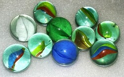 Csodaszép RÉGI standard cc. 2cm KLIKKER GOLYÓK üveggolyók csapata 10 darab EGYBE a képek szerint 3.