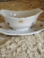 Zsolnay Spotted Floral Sauce Pot