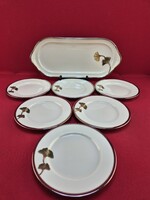 Zsolnay "Ősz" Ginkgo Biloba mintás szendvicses készlet