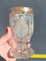 Biedermeier üveg pohár-kehely