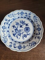 Klasszikus Kék-Fehér Cíbi (Zwiebelmuster) Porcelántányér