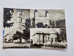 DEBRECEN mozaik fekete-fehér régi képeslap 1966