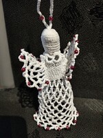 Horgolt angyalka 12 cm magas