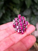 Gyönyörű rubin köves ezüst gyűrű