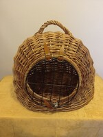 Fonott kisállat,cica szállító kosár