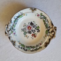 Extrém ritka gyémántjeles angol fajansz füles kínáló tál - Francis Morley - 182 éves!!!