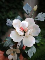 Jade és kagyló köves virág szobor