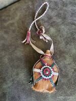 Kis méretű csikóbőrös kulacs retro szuvenír