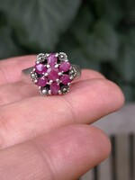 Szépséges rubin köves ezüst gyűrű