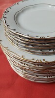 Zsolnay stafír mintás porcelán tányér készlet 6 személyes