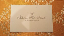 Nemesi névjegykártya - földbirtokos