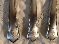 EVŐESZKÖZ - 3 db  -  EZÜSTÖZÖTT - W.MF - PATENT- 90 jelzés - MONOGRAMOS - KÉS
