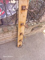 Antik fali fogas régi kalap tartó népi dekoráció vas fogas