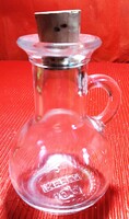 Vintage KEFLA EARED LOMBIK GLASS BOTTLE, POURER 10 cm - 10 cl as shown in pictures