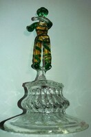 Vintage Beautiful Italian Crystal Candle Holder MURANO glass figure with decoration, as shown in pictures