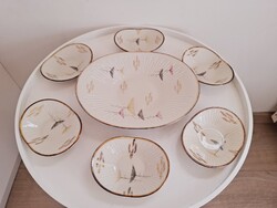 Német Bavaria Porcelán Süteményes,Desszertes Készlet