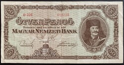 50 Pengő 1945 P-110 VF bankjegy