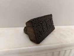 Antik népművészet kékfestő nyomódúc fa kézimunka néprajz hímzés 282 5309