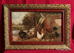 Ismeretlen művész 1800-as évek : Baromfiudvar