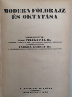 Góf. Teleki Pál: Modern földrajz és oktatása-1923 + Ex Libris
