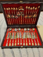 EP Zink lbl olasz aranyozott 51 darabos evőeszköz készlet