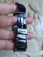 Pulsar karóra a Seiko csoportból japán szerkezet quartz kerámia nemesacél 17,5 cm csukló méret