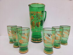 Hollóházi crystal drink set