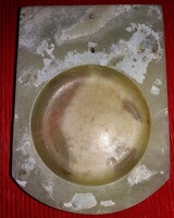 Antik íróasztali POSTAI MÁRVÁNY NEDVES szivacs tartó LEVÉLNEHEZÉK 12 x 15 cm a képek szerint