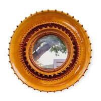 40cm-es Csavlek Etelka Iparművész kerámia " Nap " tükör jelzett