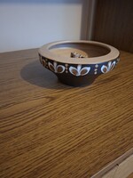 Hódmezővásárhelyi kerámia ikebana. 20,6 cm. Hibátlan.  Jelzett