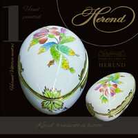 Herendi Viktória mintás tojás alakú bonbonier