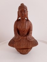 Faragott Fa Buddha Szobor