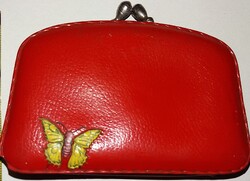 1970'S Retro tobacco shop item bazaar item butterfly LADY'S wallet PERFECT 10X7 cm as shown in pictures