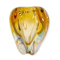 Rare Vintage Hana Machovska Czech Glass Vase, Mstišov Moser 1960s