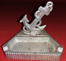 1970'S MAHART sétahajós alumínium asztali hamutál horgony mintával 13x10x10x11 cm a képek szerint