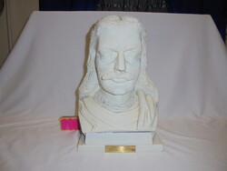 Gróf Bercsényi Miklós gipsz büszt, szobor "Juhász I. ezredes lövészdandár parancsnokától 1998"