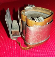 1940'S antik Art Deco ALPAKKA RÉZRÁTÉTES dohányzó szett hamutál ,gyufa,cigitartó a képek szerint