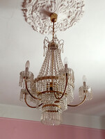 Gyönyörű ólomkristály csillár 5 karú