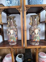 Ritka, Japán Kutatni porcelán váza pár.