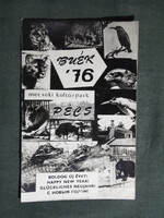 Postcard, Pécs, Mecsek cultural park, zoo, zoo view, detail, 1976-