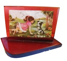 Gyönyörű vintage CCCP orosz GYERMEK SZOBÁS  mese rajz plexi burkolatú asztali kép képek szerint