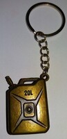 Vintage tömör RÉZ kulcstartó - 20l üzemanyag kanna figurás a képek szerint