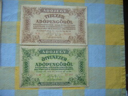 Adójegy 10000 Adópengő-100 Millió Adópengőről T1 Szép állapotban a képek szerint