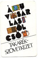 Kártyanaptár: Takarékszövetkezet.