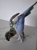 HATALMAS Porcelán ara papagáj szobor