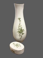 Hollóházi Erika mintás váza és bonbonier