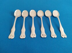 Antik ezüst 6 darab fagylaltos kanál 1863