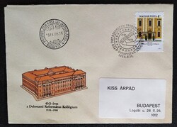 FF3934 / 1988 Debreceni Református Kollégium bélyeg FDC-n futott