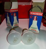 Régi magyar HIBÁTLAN TUNGSRAM izzó 2 darab egybe a képek szerint